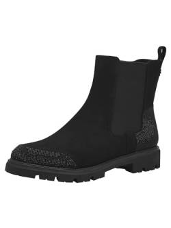 MARCO TOZZI by Guido Maria Kretschmer Damen Chelsea Boots Flach mit Reißverschluss, Schwarz (Black), 36 EU von MARCO TOZZI