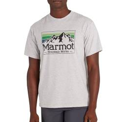 MARMOT Herren Mmw Gradient Tee Ss T-Shirt, Hellgrau meliert, L von MARMOT