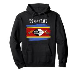 Eswatini Flagge im Pinselstrich-Stil Pullover Hoodie von MASH MOSH