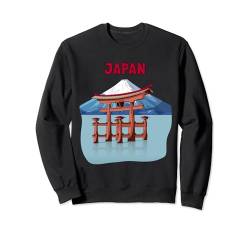 Japanisches Torii-Tor mit Fuji im Hintergrund Sweatshirt von MASH MOSH