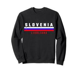 Slowenische Flagge, Text SLOWENIEN - LJUBLJANA in Großbuchstaben Sweatshirt von MASH MOSH