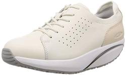 MBT JION Schuhe Damen aus Leder für Walking, ergonomische Lace-Up Damen Sneaker, komfortable und Bequeme Damen Schuhe elegant, Weiß 41 EU von MBT