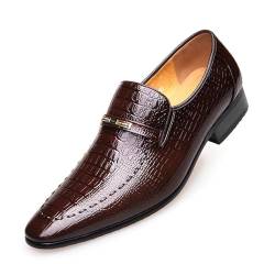 Herren Anzugschuhe Business Schuhe Herren Anzugschuhe Klassischer Derby Oxford Hochzeit Lederschuhe Formal Shoes,Braun,41 EU von MBTSQOIO