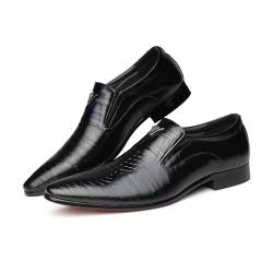 Herren Anzugschuhe Business Schuhe Herren Anzugschuhe Klassischer Derby Oxford Hochzeit Lederschuhe Formal Shoes,Schwarz,38 EU von MBTSQOIO