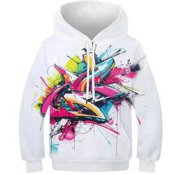 MCSQAEEZE Graffiti Hoodies Für 6-15 Jahre Bunt Netter Mantel Kleinkind Lustige Kleidung Ultra Soft Neuheit von MCSQAEEZE