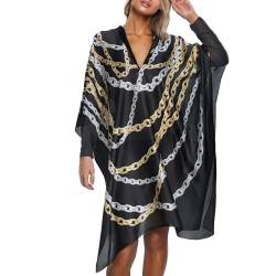 MEANBEAUTY Damen Blumendruck Kimono Strickjacke Strandkleid Badebekleidung Sommer Strand Cardigan Bikini Cover Up von MEANBEAUTY