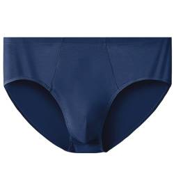 MECKOZ 3er Pack Herren-Slips in Übergröße L-10XL Unterwäsche in Übergröße Atmungsaktive Modal Trunks Unterhosen Feuchtigkeitsableitende Classics Komfort (Color : Dark Blue, Size : 10XL) von MECKOZ