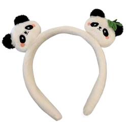 Cartoon Panda Haar Klaue Plüsch Haarband Haar Klemme Rutschfeste Pferdeschwanz Haar Klaue Haar Scrunchy Ornamente von MEELYHOME