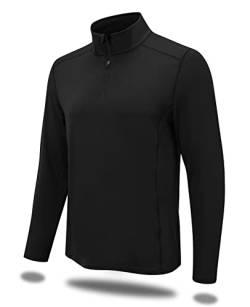 MEETWEE Mens Herren P16 Polo Shirt, Schwarz-lang, XL von MEETWEE