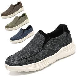 MEIION Canles Deklan Herren Straßenschuhe für Ganztägigen Komfort Schuhe Low-Top Slip-on- Spritzwassergeschützt, Casual Mode Trainer, Britischer Stil - Bequeme Walking Schuhe von MEIION