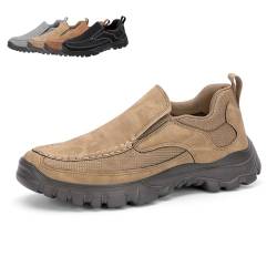 MEIION bergxperten OrthoxFit - Ergonomischer Schuh zur Schmerzlinderung - Unisex Freihändige Herren-Slipper aus Leder, atmungsaktiv und lässig, ideal für Outdoor-Arbeiten und Spaziergänge von MEIION