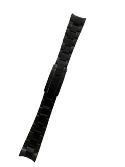 MENGKE Beobachten Sie das Armband mit Rolex kompatibel Submariner Yacht-Meister Daytona Massive Edelstahl Watch Strap Kettenuhr Zubehör Uhrenarmband(Black,20mm Without Logo) von MENGXIU