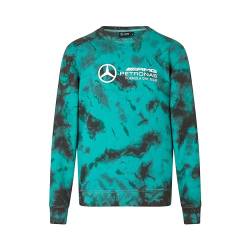 MERCEDES AMG PETRONAS F1 Herren Tie Dye Pullover - Mehrfarbig - Größe: XS von MERCEDES AMG PETRONAS