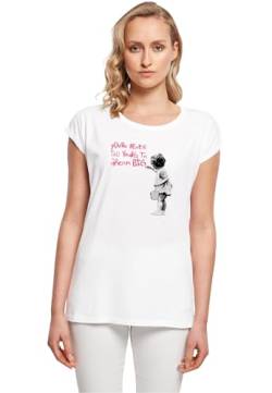 MERCHCODE Damen T-Shirt Ladies Dream Big T-Shirt, Loose Fit, Cotton 100%, XL von MERCHCODE