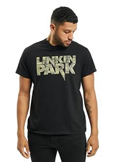 Merchcode Herren MC576-Linkin Park Distressed Logo Tee T-Shirt, Black, L von MERCHCODE