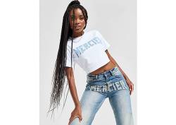 MERCIER Denim Baby T-Shirt - Damen, White von MERCIER