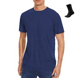 MERINNOVATION Merino T Shirt Herren Everyday Kurzärmeliges T-Shirt Funktionsshirt Atmungsaktiv und Geruchsneutral Merinowolle Base Layer + Merinowolle Socks von MERINNOVATION