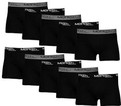 MERISH Boxershorts Herren 8er/12er Pack S-5XL Unterwäsche Unterhosen Männer Men Retroshorts NEW (L, 410i 10er Set Schwarz) von MERISH