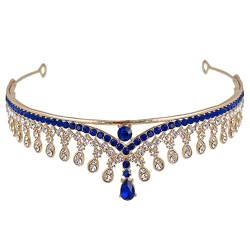 MERRYHAPY Tiara Haarschmuck Für Mädchen Krone Für Mädchen Strasskrone Für Die Braut Damen Prinzessinnenkronen Für Mädchen Haarschmuck Für Frauen Diademe Für Mädchen Acryl von MERRYHAPY