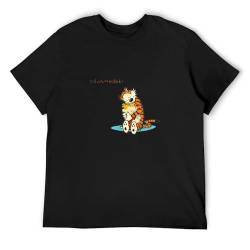 MEgLobHQ Calvin & Hobbes Comic Lovely Men T-Shirt Graphic Mens Cotton Casual Black Tee Shirt XXL von MEgLobHQ