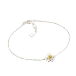 MFUPR Silberarmband, 925 Silberarmband, Damen 925 Silberarmband Daisy Karabinerverschluss Armreif Verstellbares Armband Mode Silber von MFUPR