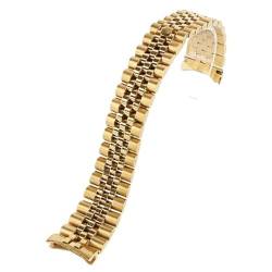 MGHN Gebogene Ende Edelstahl Armband 13 20mm Armband Armband Männer Frauen Business Armband(Color:Gold,Size:13mm) von MGHN