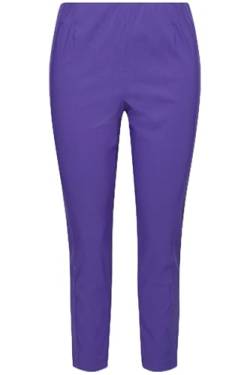 MIAMODA Damen große Größen Übergrößen Plus Size Bengalin-Hose, elastischer Slim Fit, Metallic-Druck lila 48 834011842-48 von MIAMODA