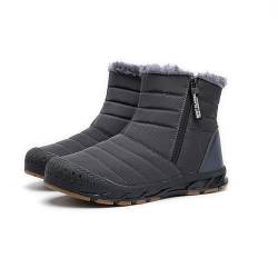 MIEHUIAI Winterschuhe Herren Damen Wasserdicht Winterstiefel Warm Gefüttert Schneestiefel Rutschfeste Schneeschuhe Bequem Baumwollschuhe(2309 Grau,46EU) von MIEHUIAI