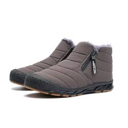 MIEHUIAI Winterschuhe Herren Damen Wasserdicht Winterstiefel Warm Gefüttert Schneestiefel Rutschfeste Schneeschuhe Bequem Baumwollschuhe(2310 Grau,39EU) von MIEHUIAI