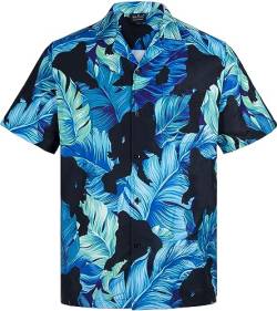 MIKENKO 80er 90er Jahre Hawaii-Hemd für Herren Lustiges Button-Down-Shirt Big and Tall Kurze Ärmel Button Up Shirts für Männer Frauen, Bigfoot 01, 4XL von MIKENKO
