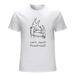 Car Seat Headrest Shirt - T Shirt for Men White M von MILAN SPRING