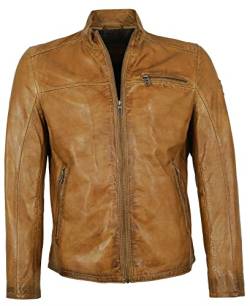 MILESTONE - Herren Echtleder Lederjacke Lammnappa hell-Cognac Größe 54 von Milestone