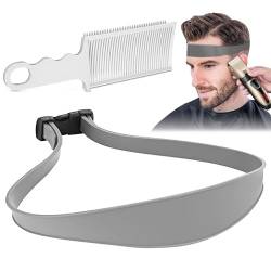 MILIAFLICK Haarschneidekamm 2 Stück Professionelles Haarschneide Werkzeug Verstellbare Haarschneide Anleitung Silikon Haarschnittband Haare Selber Schneiden fade guide für DIY Home Haarschnitte von MILIAFLICK