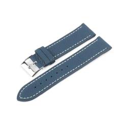 MILNBJK Jeniko Litschi Muster Weiches Echtleder Uhrenarmband Herren Damen 16mm 18mm 20mm 22mm Rindsleder Uhrenarmband Zubehör(Color:Blue,Size:19mm) von MILNBJK