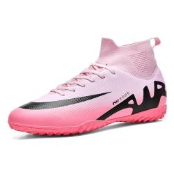 MINGSIBO Fußballschuhe Herren Kinder Fußballtraining,Training, professionelle Fußballschuhe, Fußballschuhe.Rosa(TF) 35 von MINGSIBO