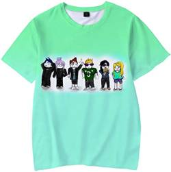 MINIDORA 3D Bedrucktes T-Shirt Roblox für Jungen/Mädchen DynaBlocks Tee Kinder Unisex Kurzarm Videospiele(Q1223,140) von MINIDORA