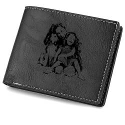 MINXLTD Personalisierte Foto-Geldbörse for Herren Mit Gravur, Personalisierte Herren-Geldbörse Mit Individuellem Foto, Leder-Geldbörse for Ihn, Bilder-Geldbörse, Geschenke for Den Trauzeugen(Black) von MINXLTD