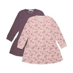 MINYMO Girl's Sweat LS (2-Pack) Casual Dress, Misty Rose, 146 von MINYMO