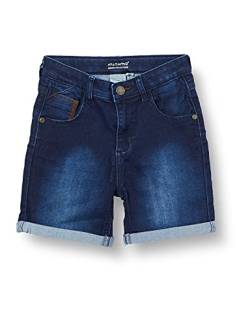 MINYMO Jungen Shorts Power stretch Jeans, Dark Blue Denim, 104 von MINYMO