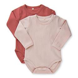 MINYMO Unisex Baby Body LS (2-Pack) Kleinkind T-Shirt-Satz, Canyon Rose, 92 von MINYMO