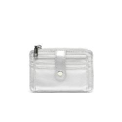 MISAKO TARIFAS Kartenhalter - Modische Damen-Kartenhalter aus Kunstleder - Kleiner Kartenorganisator Tarifas Silber 8 X 12 X 1 cm von MISAKO