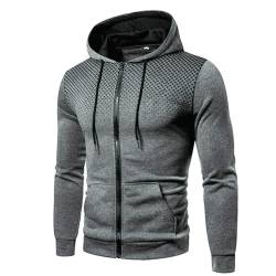 MJIQING Die Discounter Hoodie Herren Langarm Sweatjacke Mit Reißverschluss Casual Sweatshirt Jacke Zip Up Hoodies Männer Leicht Kapuzenjacke Outdoor Sportjacke Kapuzenpullover Warm Übergangsjacke von MJIQING