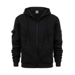 black-friday-angebote Hoodie Herren Oversize Sweatjacke Mit Reißverschluss Casual Langarm Sweatshirt Jacke Zip Up Männer Leicht Kapuzenjacke Outdoor Sportjacke Kapuzenpullover Warm Übergangsjacke von MJIQING