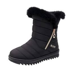 Damen Schuhe Elegant Stilvolle, Einfarbige Wildlederstiefeletten Für Damen Mit Gürtelschnalle Und Reißverschluss Und Dicker Sohle Schaftweite S Trachtenschuhe Damen Flach Weiße Stiefeletten Damen von MJISG