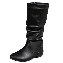 Stiefeletten Damen Damen Stiefeletten Plateau Ankle Boots High Heels Boots Leicht Mit Blockabsatz Zipper Damen Winter Boots Stiefel Weiß Gummistiefel Damen Halbhoch Bunt von MJISG