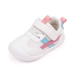 MK MATT KEELY Baby Schuhe Lauflernschuhe Mädchen Jungen Atmungsaktiv Leader Krabbelschuhe für 0-4 Jahre mit Sohle rutschfeste,Rosa,EU 23 von MK MATT KEELY