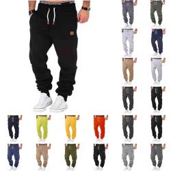 MKIUHNJ Jogginghose Herren Lang Sweatpants Herren Trainingshose Herren Sporthose Freizeithose Lang Hosen Bequeme Hose Herren Fitness Hose Herren Klassische Sweathose mit Taschen Winter Track Pants von MKIUHNJ