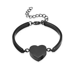 MKJFRLLSA Kostenlose Gravur Herz Einäscherung Urne Armreif Armband Für Frauen Edelstahl Memorial Schmuck Halten Sie Asche Von Geliebten von MKJFRLLSA