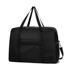 Reisetasche Tote, faltbar, for Kurze Entfernungen, tragbar, große Kapazität, quadratische Tasche, Aufbewahrung, Verpackung, Würfel, Reiseveranstalter, Seesack Sporttasche(Black) von MKLHAVB