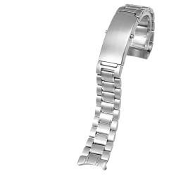 MODBAND 20 mm 316L Silber Edelstahl Uhrenarmband für Omega New Seamaster 300 Speedmaster Planet Ocean Uhrenarmband für Herren(5 plant Silver,18mm) von MODBAND